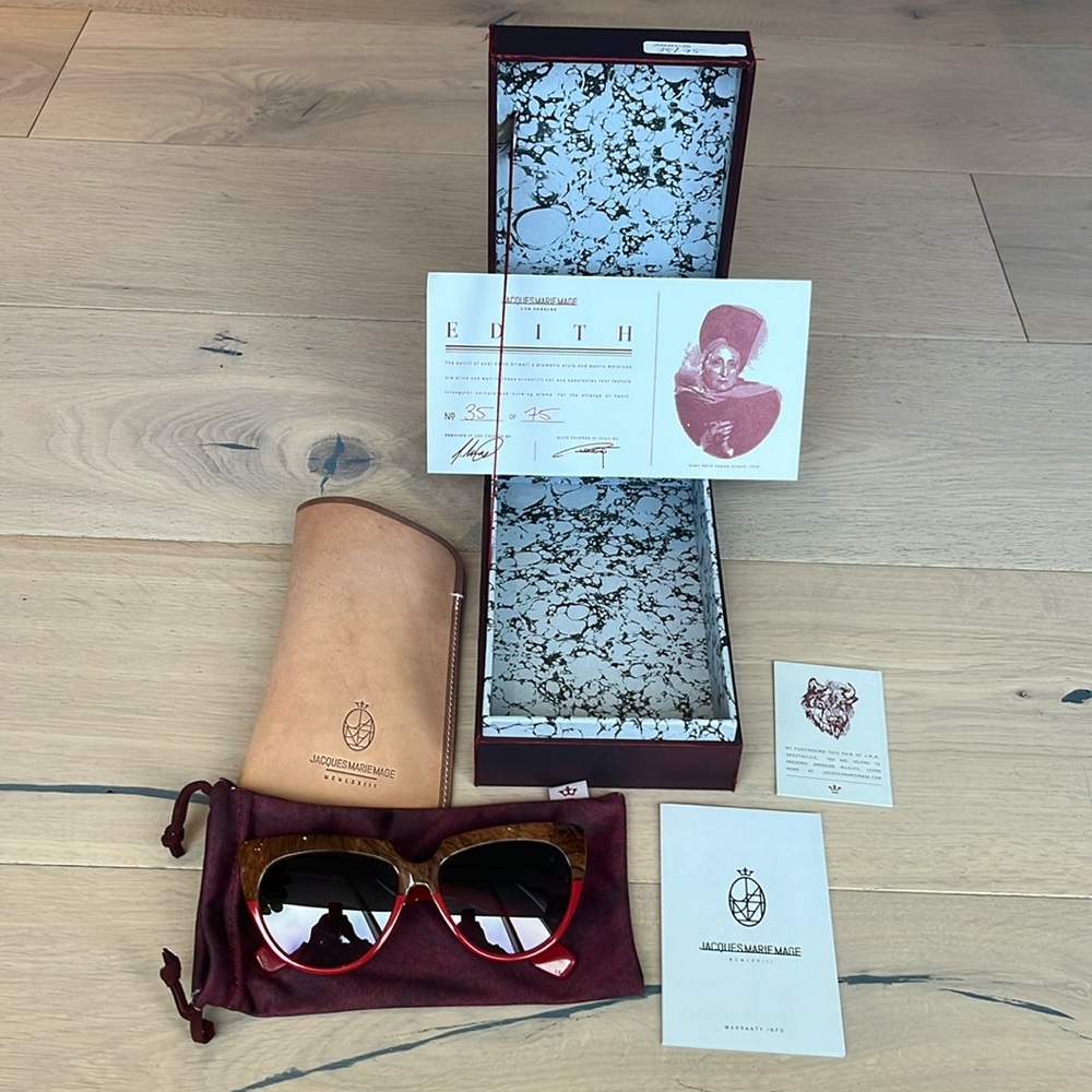Jacques Marie Mage limited edition Edith sunglasses. Number 35 of 75.  NIB